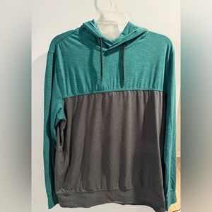 American Eagle Outfitters Teal & Dark Grey Hoodie
